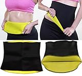 Tuesdays2 Hot Sweat Neoprene Shapers Slimming Belt Waist For Weight Loss Women & Men (Black, L)