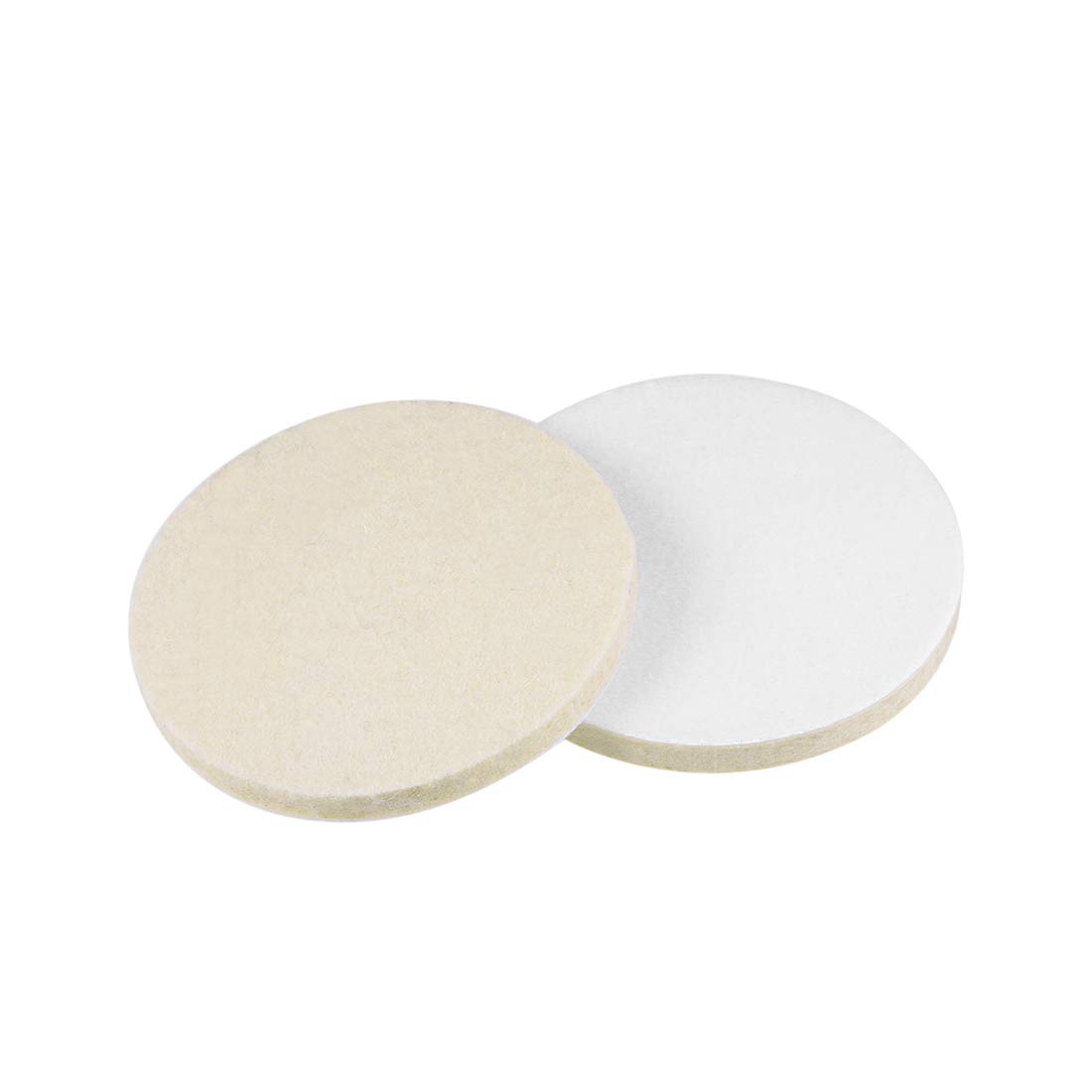 sourcing map 4 Inch Wool Felt Polishing Pad Hook and Loop Buffing Wheels for Random Orbital Sander 2pcs