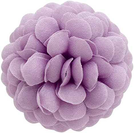 Sara Monica, Men's Flower Lapel Pin Boutonnieres, 2" (5cm) Mum: Made in the USA (Orchid)