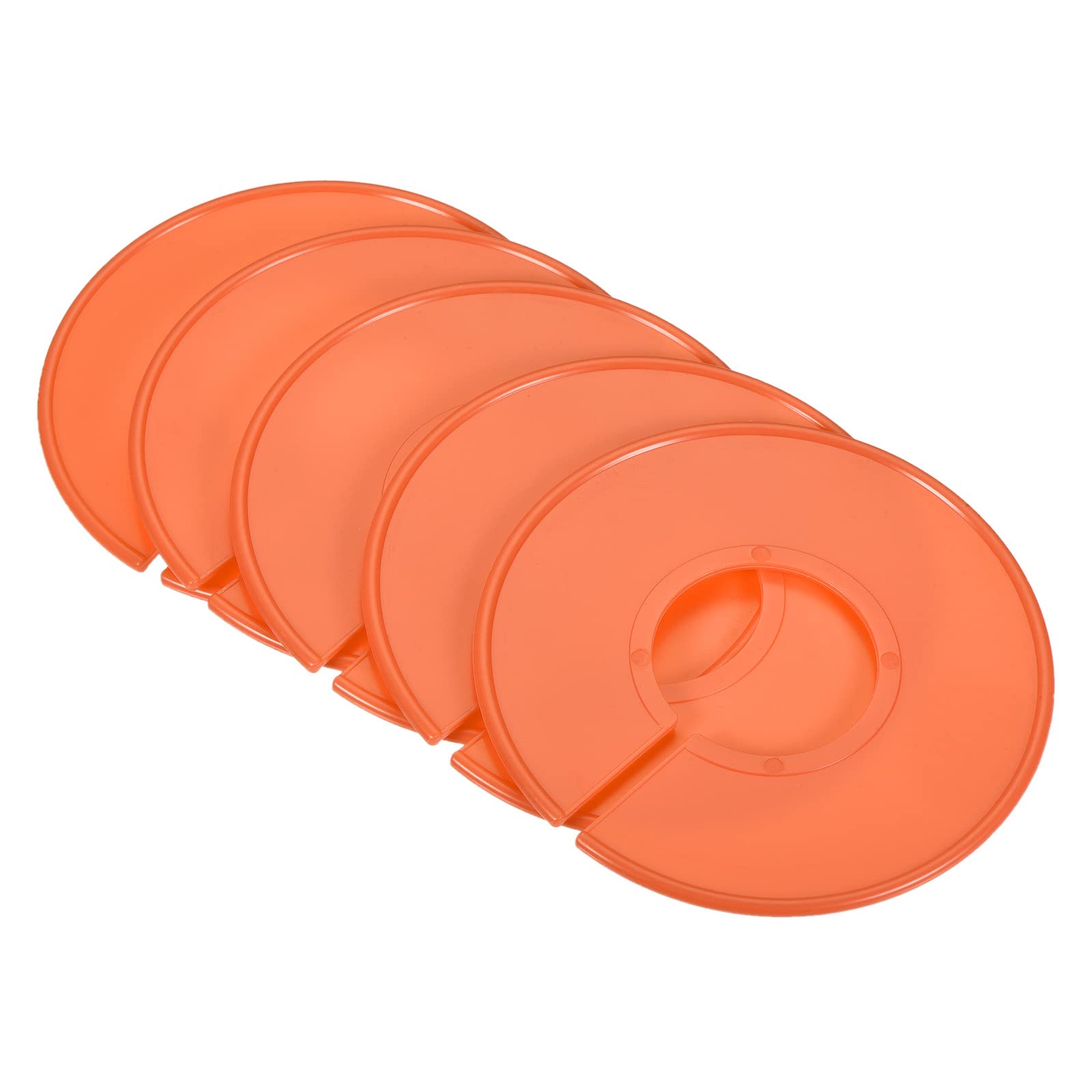 PATIKIL Clothes Dividers 10 Pack Blank Clothing Rack Size Sorting Reusable Wardrobe Round Hanger Separator, Orange