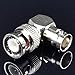 BNC Right Angle Male to Female Adapter - Nickel-Plated Alloy, 90-Degree Elbow Connector, 4-Pack for Coaxial Cables and RF Applications