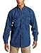 Key Apparel Premium Long Sleeve Denim Shirt - Mens Lightweight and Durable Performance Western Button-Down – Indigo Enzyme Wash (X-Large/Tall)