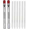 Tcrogsciss 2 PCS Soapstone Holders with 6PCS Refills Soapstone Pen Round for Welding Tools, Metal and Fabric, Removable Marki