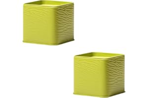 HAN SHENG 2 Pcs Decorative Square Tea Tin Tea Storage Containers Loose Tea Storage Coffee Tins Food Storage Container for Tea Coffee Herb Candy Chocolate Sugar Spices (Green)