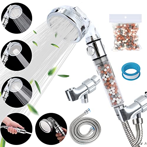 Taihumei Shower Head with Handheld, 4 Functions Filtered Shower Head