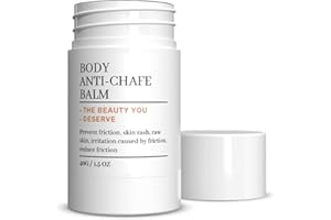 MROUVIK Anti Chafing Stick, Chafing Stick, Thigh Chafing Rrevention, Original Thigh Rescue Friction Defense Anti Chafe Balm Prevent Rubbing Dry Skin for Feet Chest Butt Groin Arms Neck Waist,1.5 oz