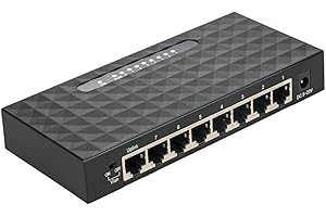 Tofficu Port Ethernet Splitter Network Switch Desktop Fast Smart Plug and Play with US Plug for Home and