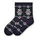 K. Bell Teeth Crew Socks, Black, Sock Size 9-11/Shoe Size 4-10, 1 Pair