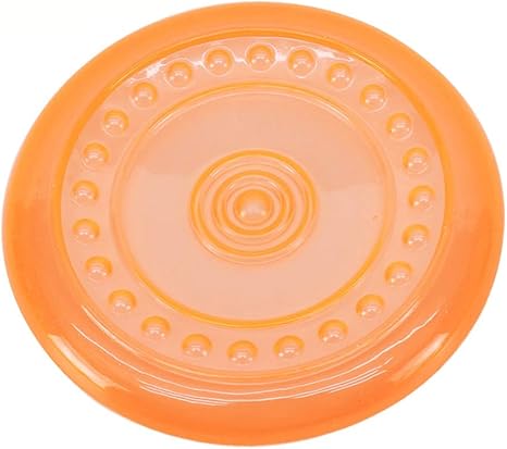 Amazon Co Jp Sgli ゴム製トレーニング犬のおもちゃ 噛むペットの空飛ぶ円盤に抵抗する色 噛むペットのフリスビーに抵抗する ペット空飛ぶ円盤 Color Orange Size 15 5cm ホーム キッチン