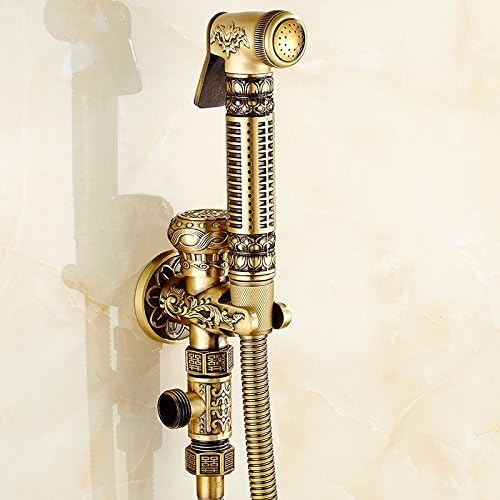 European antique copper taps bidet toilet spray bidet douche set pressure angle valve B