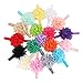 EagleUS 18 pcs Shabby Chiffon Flower Baby and Newborn Girls Headband Set