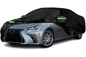 LTDNB Waterproof Car Covers Compatible with 1994–2024 Lexus GS GS200t GS300 GS350 GS450h, All Weather Custom-fit Car Cover with Zipper Door for Rain Snowproof UV Windproof Protection
