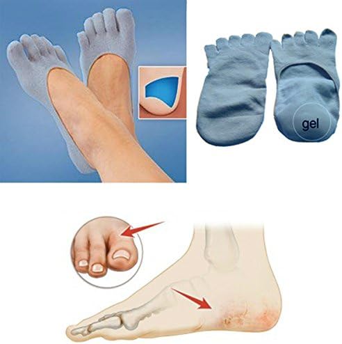 OraCorp Remedy Health Women's No-Show Toe Socks with Therapeutic Gel Heel
