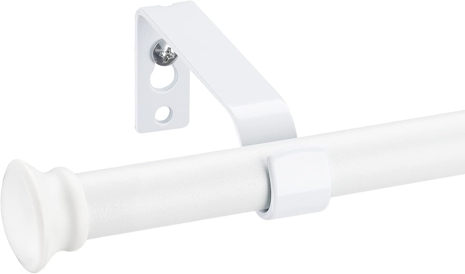 Window Treatment Hardware - Curtain Rods, White Curtain Rods for Windows 28 to 48 Inch, 5/8 Inch Small Decorative Matte White Curtain Rod Set with Brackets, Splicing Adjustable Curtain Rods