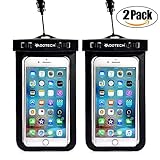 Universal Waterproof Phone Case 2 Pack  Premium Quality Cell Phone Cellphone Dry Bag Pouch For Apple Iphone Samsung HTC LG Sony Nokia Motorola And Other Smartphones Up To 6.0"-Black
