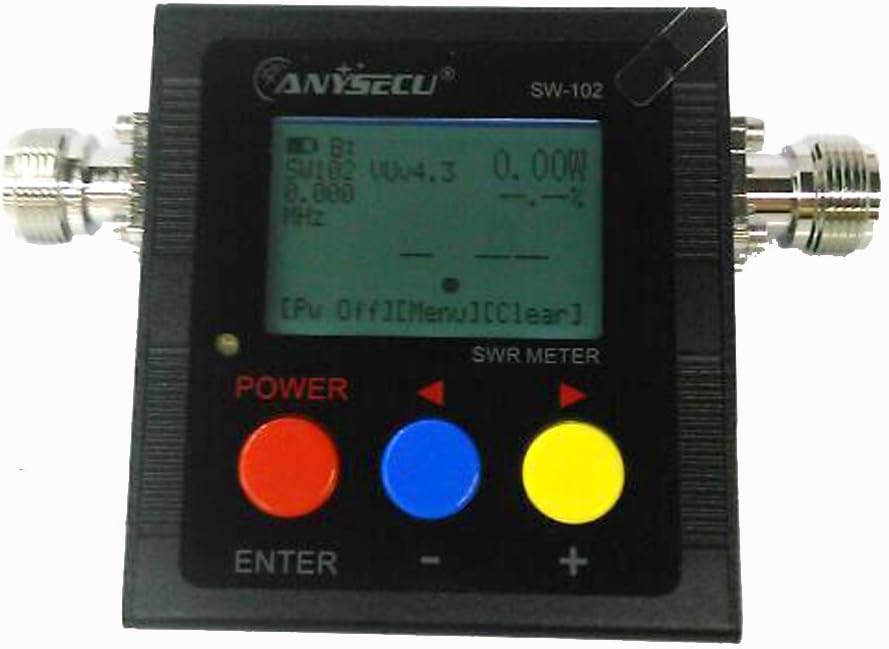 Anysecu SW-102 125-525Mhz Digital VHF/UHF Antenna Power & SWR Meter+connector