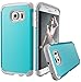 E LV Case for Galaxy S6 Edge case (Shock Proof Defender) Slim Cover Protection for Samsung Galaxy S6 Edge - [Turquoise/Grey]