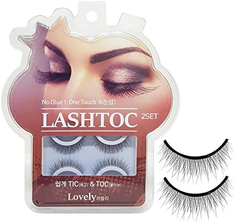 Lashtoc No Glue Tic &amp; Toc One Touch Eyelashes 2 SET (Lovely)