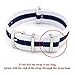 CIVO Watch Bands Premium Ballistic Nylon Watch Strap Stainless Steel Buckle (Ivory/Navy, 22mm)