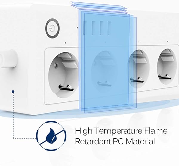 Konesky Smart Power Strips Protezione da sovraccarico Wi Fi con 4 prese 4 Porte USB Presa di corrente universale Funziona Amazon alexaHome page di GoogleFunzione timer IFTTT