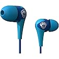 PopClik String Earphones Blue Lightweight Sweat Proof in Ear with Microphone Control