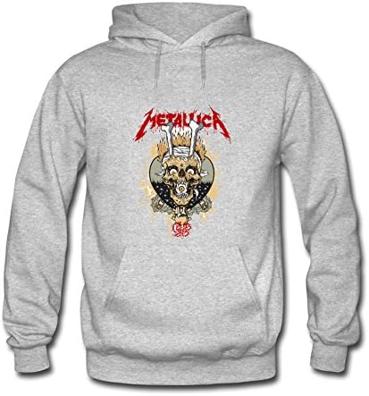 XiChuaXi Men Hoodies Metallic Skull Rock and Roll Band