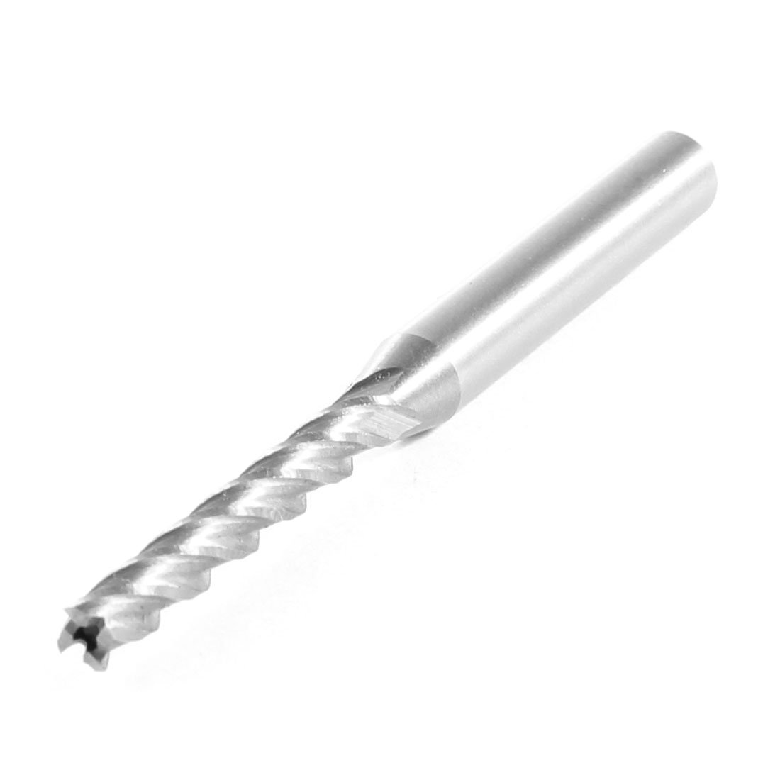 sourcingmap 4x6x30x68mm Helical Groove 4 Flutes HSS-AL Cutter End Mill Gray