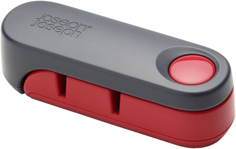 Joseph Joseph Rota Folding Knife Sharpener Red, Non Slip, Coarse and Fine Wheels