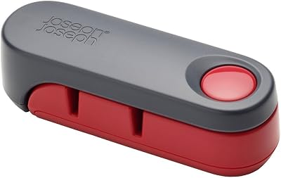Joseph Joseph Rota Folding Knife Sharpener Red, Non Slip, Coarse and Fine Wheels