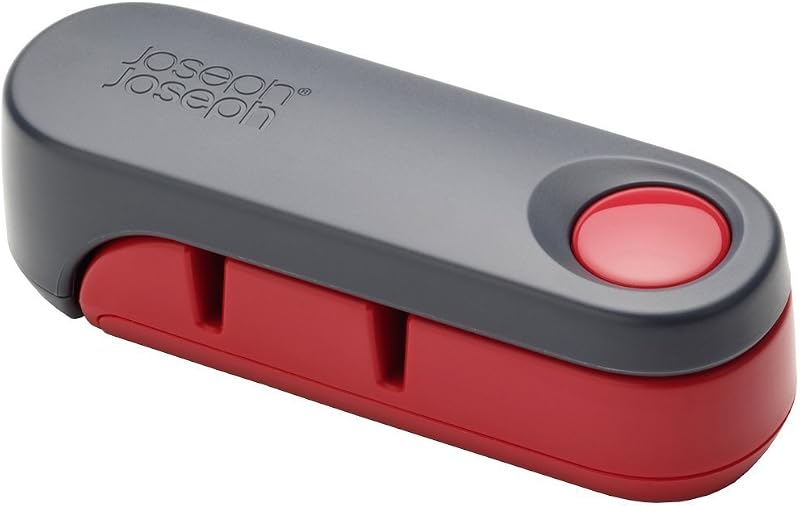 Joseph Joseph Rota Folding Knife Sharpener Red, Non Slip, Coarse and Fine Wheels