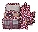 7 Set Travel Packing Organizer,Waterproof Mesh Durable Luggage Travel Cubes,1 Shoe Bag (wine flower)