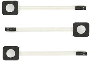 JESSINIE 3Pcs 1x1 1 Key Membrane Switch Grey MG001AA 1-Key Array Membrane Switch on Off Display Microcontroller Extended Keyboard 2Pin Dupont DIY 23x20x0.8mm