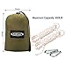 G4Free Portable Hammock - Lightweight Pure Color Nylon Fabric Parachute Hammock for Outdoor Camping, Hiking,Travel, Hammock Ropes & Steel Carabiners Included(Camel)