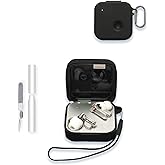 Case for Nothing Ear 3 Earbuds 2025, WUNIAK Soft Silicone Protective Portable Scratch Shock Resistant Shell with Cleaner Kit & Carabiner & Lanyard for Nothing Ear3,Black