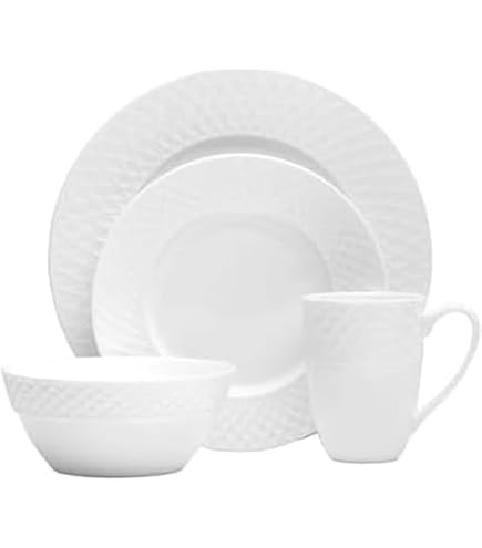 Amazon.com | Jasper Conran at Wedgwood White Strata 16-Piece Set