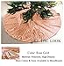 ShinyBeauty Mini Tree Skirt Sequin Tree Skirt 24Inch Christmas Tree Skirt Embroidered Sparkly Rose Gold Xmas Tree Ornament Christmas Decoration Small Tree Skirts for Small/Slim/Pencil Trees