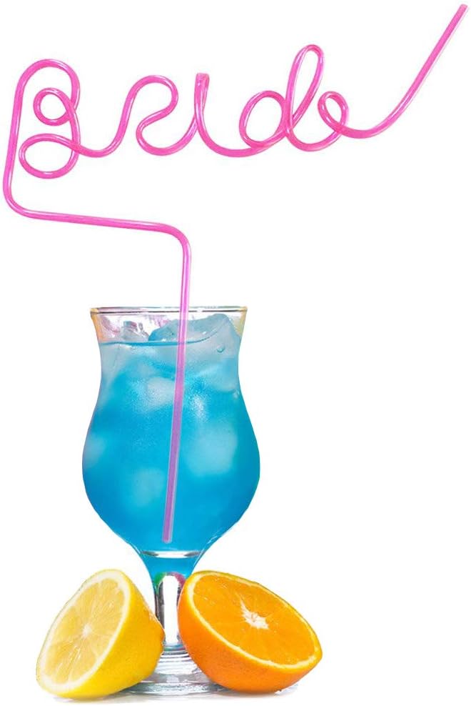 DmHirmg Bride Straw for Bachelorette Party and Tattoos – Hen Party Straws for Bachelorette, Bridal, Hen, Bride to Be Party and Girls Night Out