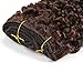 Jerry Curly Clip in Hair Extensions 14 Inch Dark Brown Color Human Hair Double Weft Brazilian Unprocessed Virgin Hair Extensions 7Pcs/lot 16 Clips (70g 14