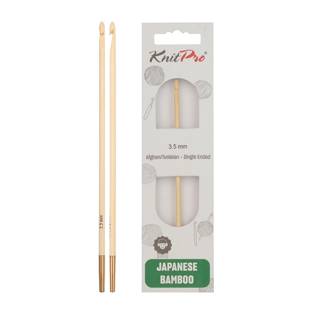 KnitPro Bamboo Afghan/Tunisian Crochet Hook | 3.50 mm — image 1