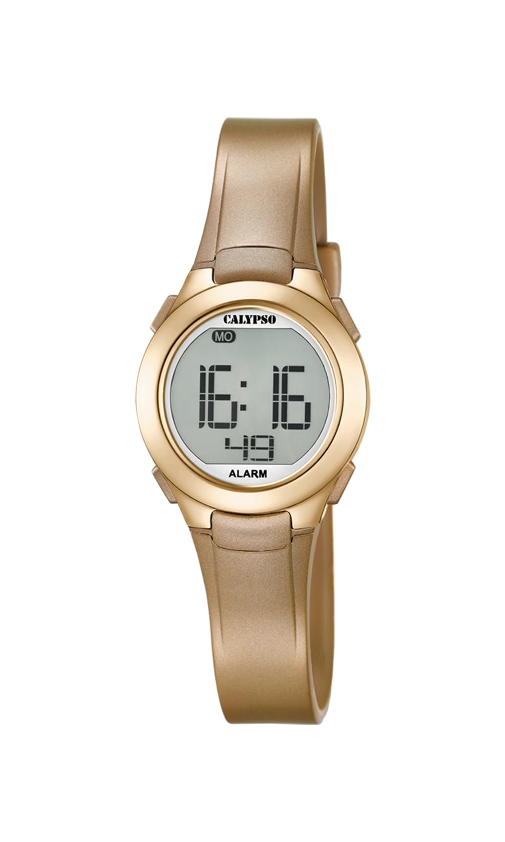 Calypso Unisex Digital Watch with LCD Dial Digital Display and Gold Plastic Strap K5677/3