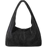 Women's Suede Tote Bag Retro Crescent Shoulder Bag Trendy 2025 Suede Handbag Underarm Purse Work Bag Dumpling Bag