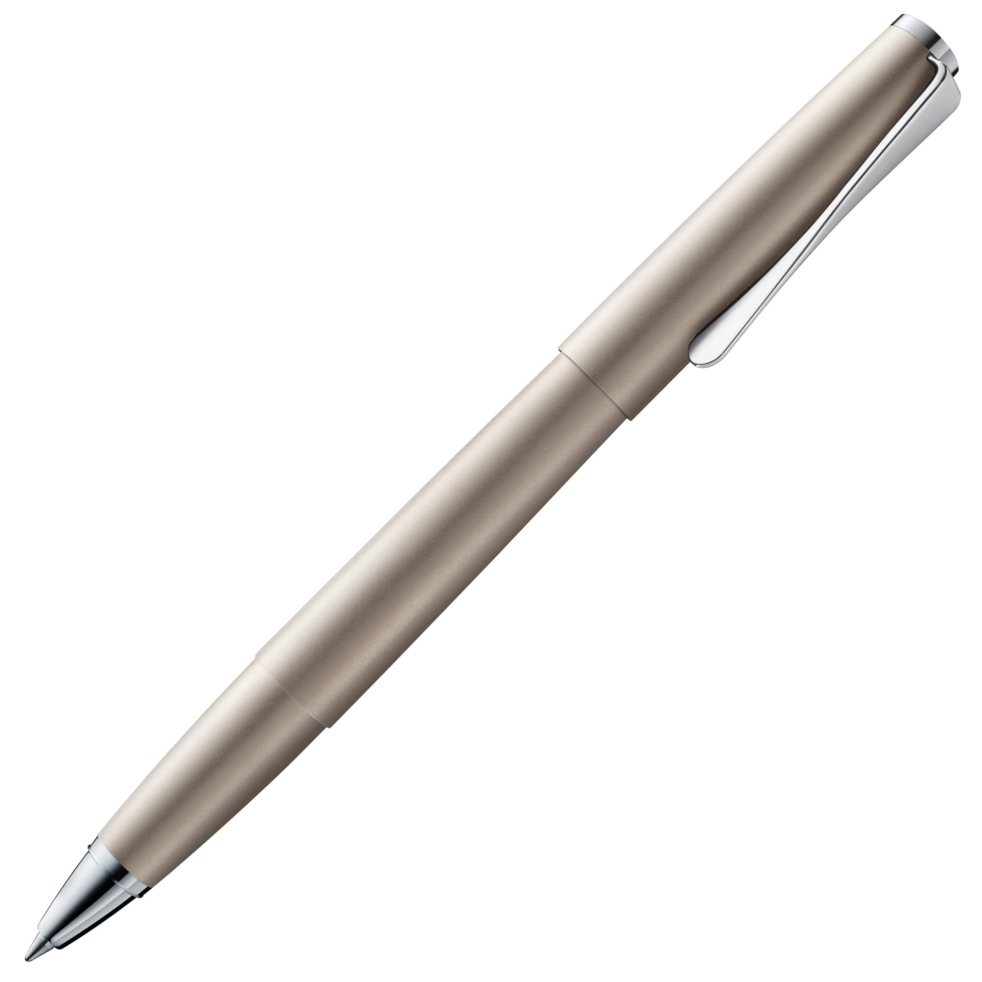 Lamy studio Palladium - rollerball pen in elegant metal barrel - with propeller-shaped clip & in line width M M 63 rollerball refill in black — image 1