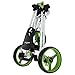 Caddymatic Golf Continental 3 Wheel Folding Golf Push/Pull Cart White/Green