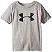Under Armour Little Boys' Big Logo Short Sleeve Tee, True Heather Gray, 3T