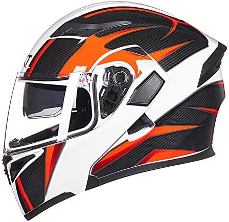 LYJNBB Full Face Motorcycle Helmets, Modular Flip up Dual Visor Adult Helmet Motocross, 9 Colors