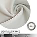 Vangao Greyish White Curtain 63 Inches Length for Living Room Bedroom Room Darkening Window Treatment Panel Triple Weave Moderate Blackout Drape Grommet Top 1 Panel