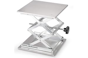 stonylab 11.8 x 11.8 inch Lab Scissors Jack, 300 x 300 mm Stainless Steel Laboratory Support Jack Platform Lab Lift Stand Tab