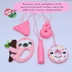 Chew Necklaces for Sensory Kids, Silicone Chewy