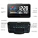 Digital Alarm Clock Thermometer Display with LED Light Temperature Humidity for Home Travel USB Operated