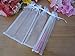 Bezall 50Pcs Organza Hand Fan Bags, 2x10 Inches White Folding Fan Drawstring Bag Hand Fan Decorative Pouch Party Wedding Favor Gift Bags